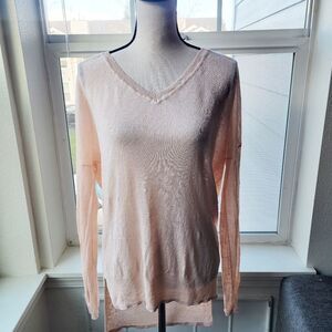 JJ Sisters 100% Peach Linen Top | M